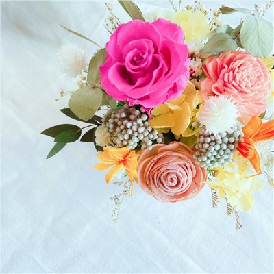 舞動 永生花 x 乾燥花 擴香桌上花禮 